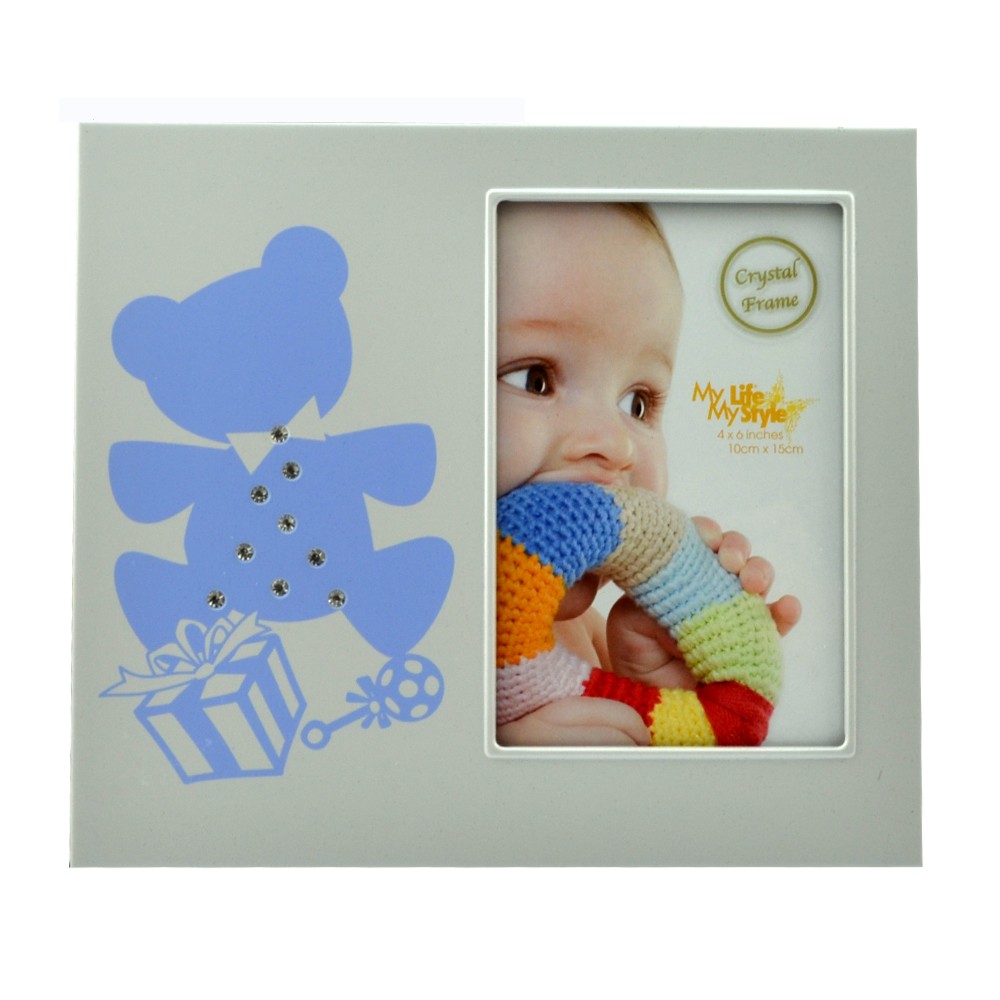 Rama foto metalica Baby Teddy III, format 10x15 Roz - imagine 7